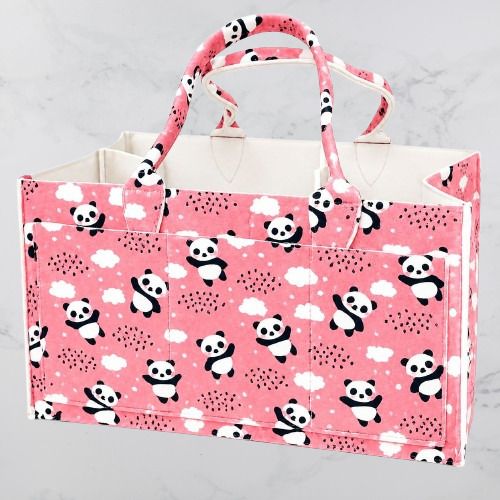 kemiv Pink panda caddy bag Baby Nappy Caddy with Removable Dividers caddy bag-picture-18