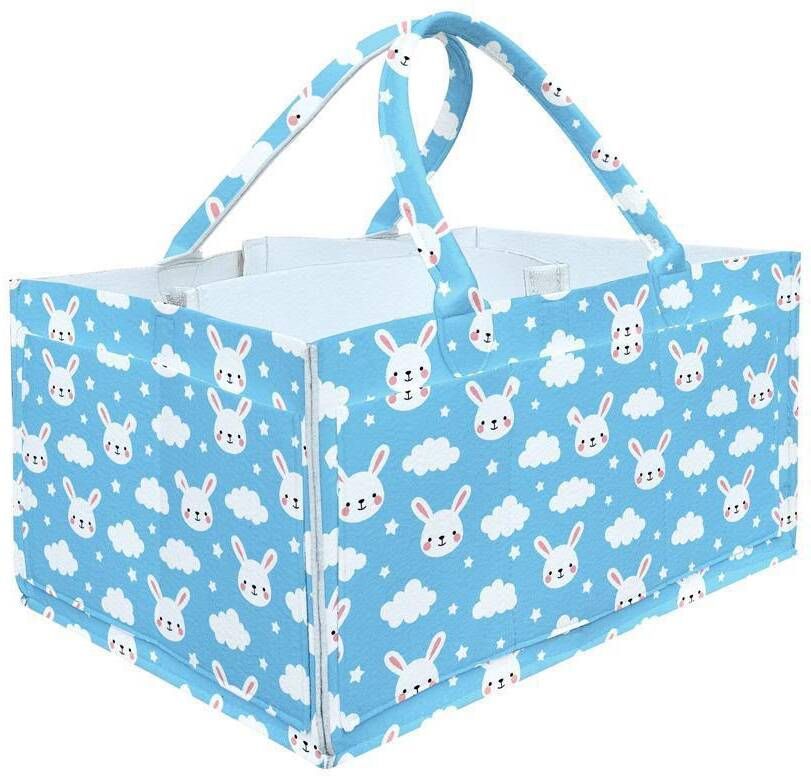 kemiv Blue Bunny caddy bag Baby Nappy Caddy with Removable Dividers diaper bag-picture-47
