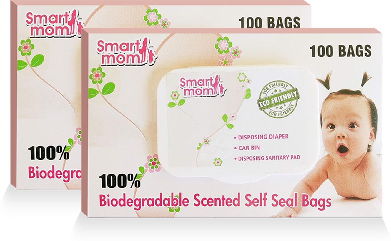 Smart mom Scented Bags Bio-degradable Trash Bag, disposing Sanitary Pads, Daiper bag-image-6