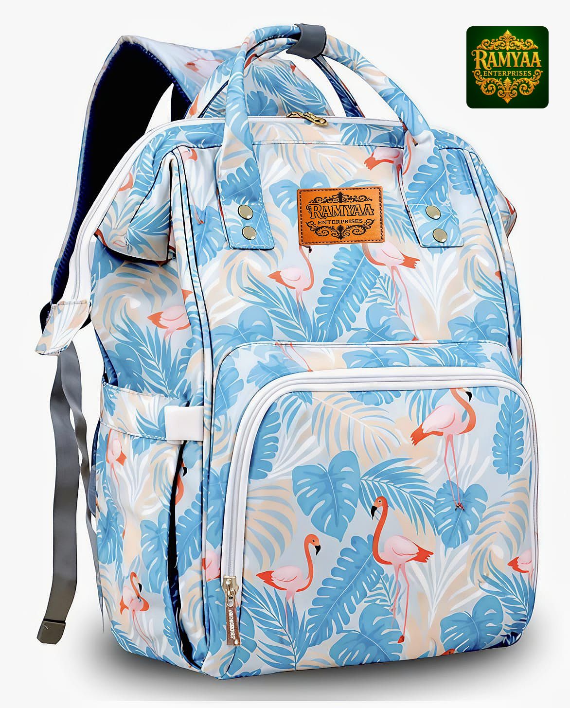 kalista cart baby Diaper bag, blue leaf(Multicolor)57 baby diaper bag /backpack-picture-16