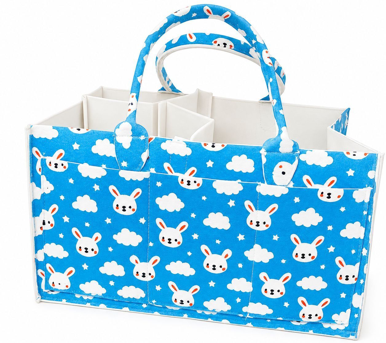 kemiv Blue Bunny caddy bag Baby Nappy Caddy with Removable Dividers diaper bag-picture-10