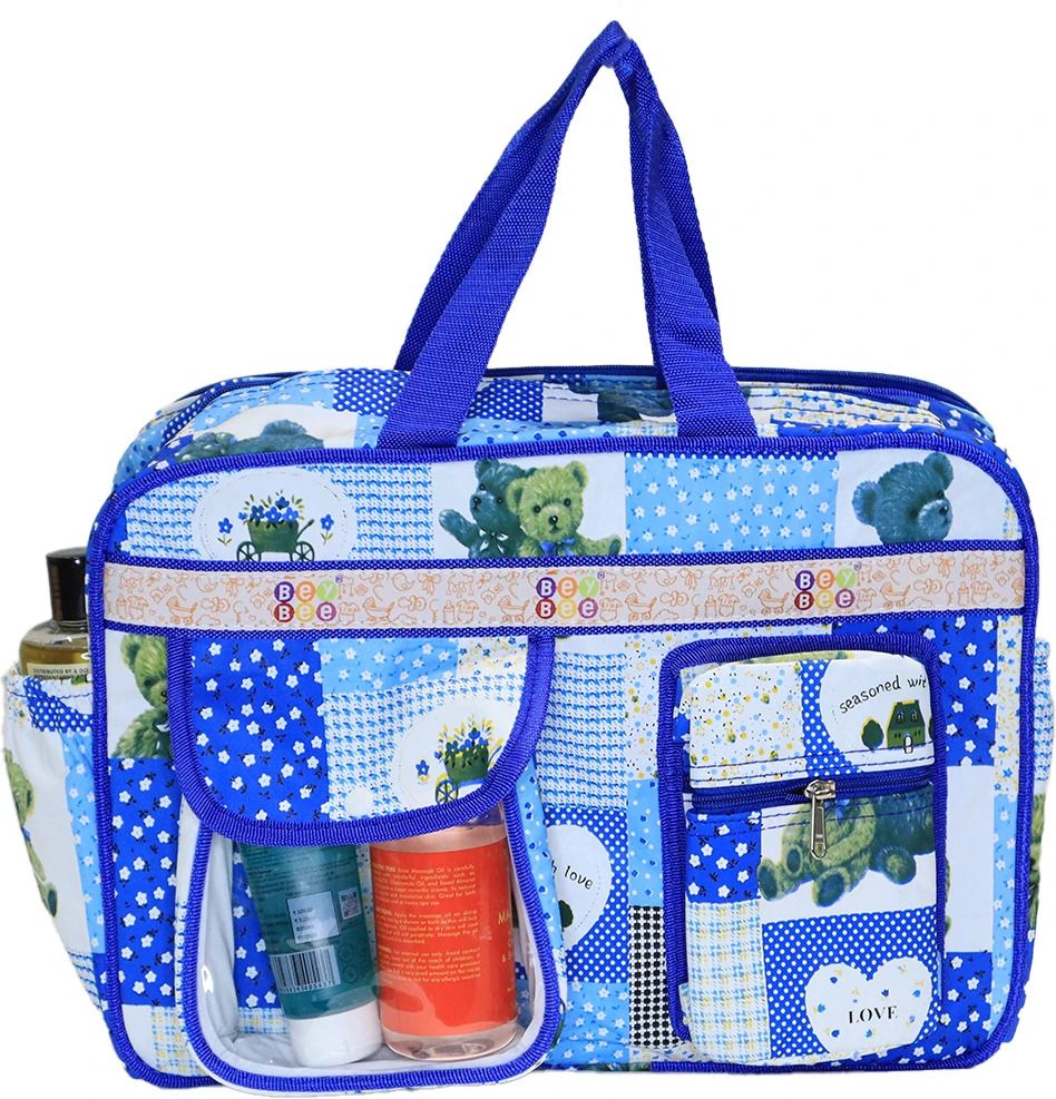 : Baby Diaper Bag with Sholder Strap 15 Ltr with 5 Pockets Dark Blue Diaper Bag