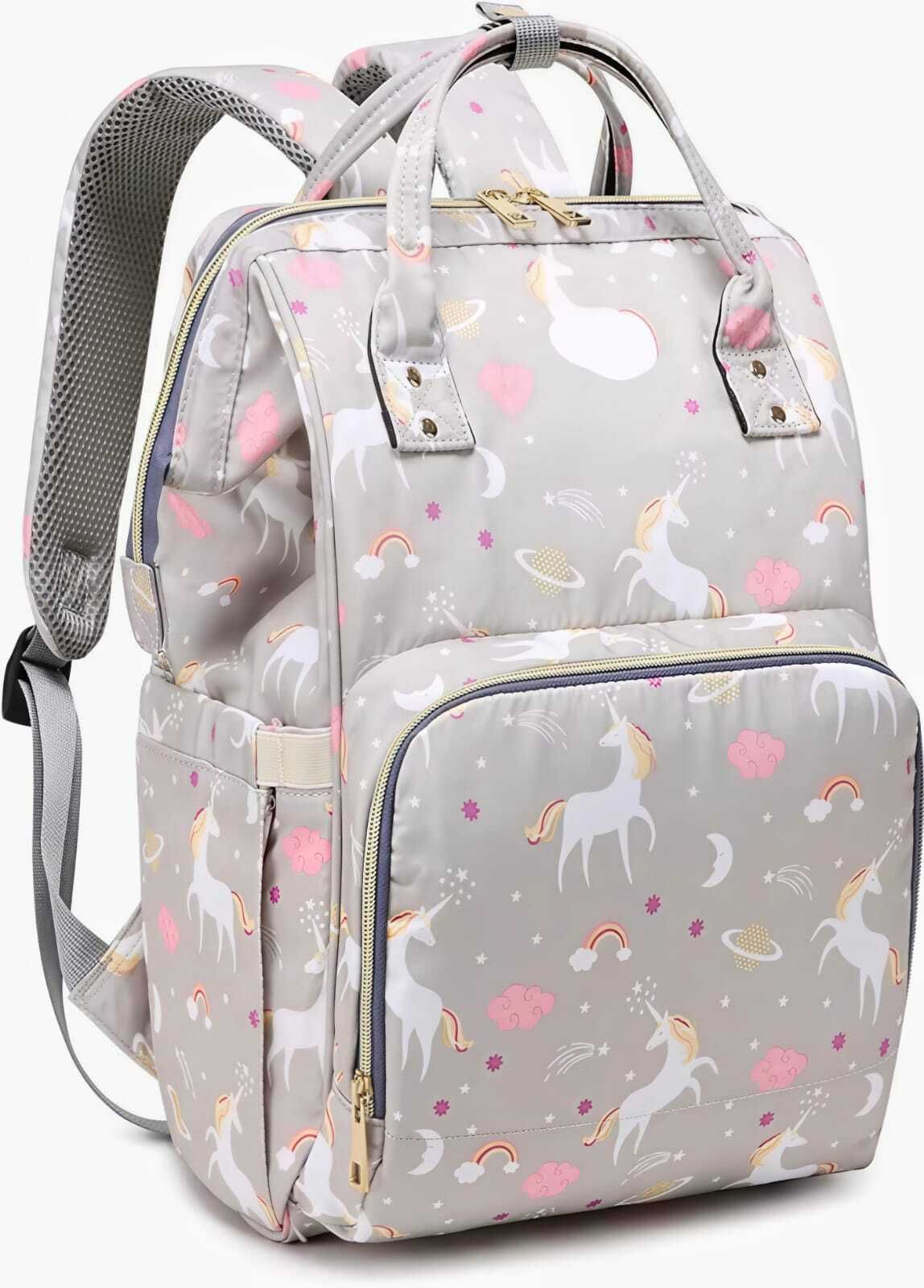 Diaper Bag For Mothers Spacious Waterproof Backpack With Multiple Pockets printed baby diaper bag-image-7