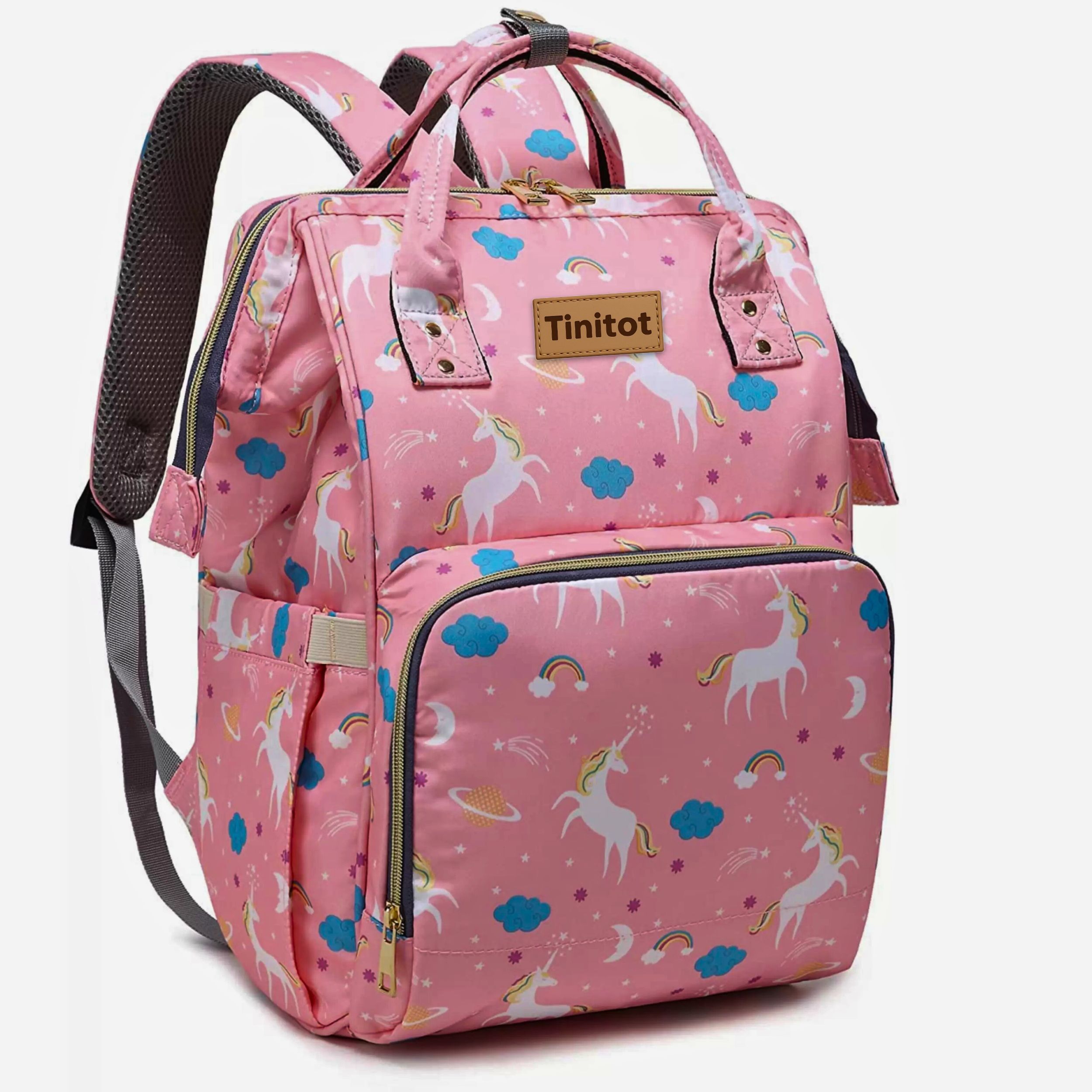 Diaper Backpack For Mom With Insulated Bottle Pockets, Waterproof Baby diaper backpack-image-1