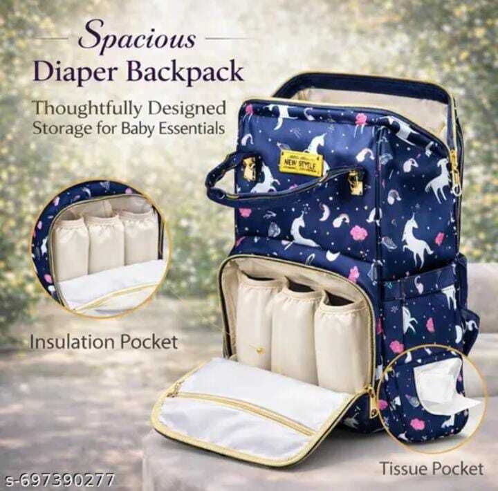 BAGS AND BAGPACKS | HORSE PRINTED DAIPER BAG FOR MOTHER | DAIPER BAGPACKS-image-20