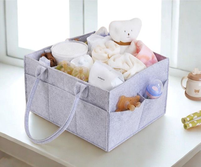 Multi-Purpose Nursery Storage Bin and Car Travel Organizer diaper bag-image-47