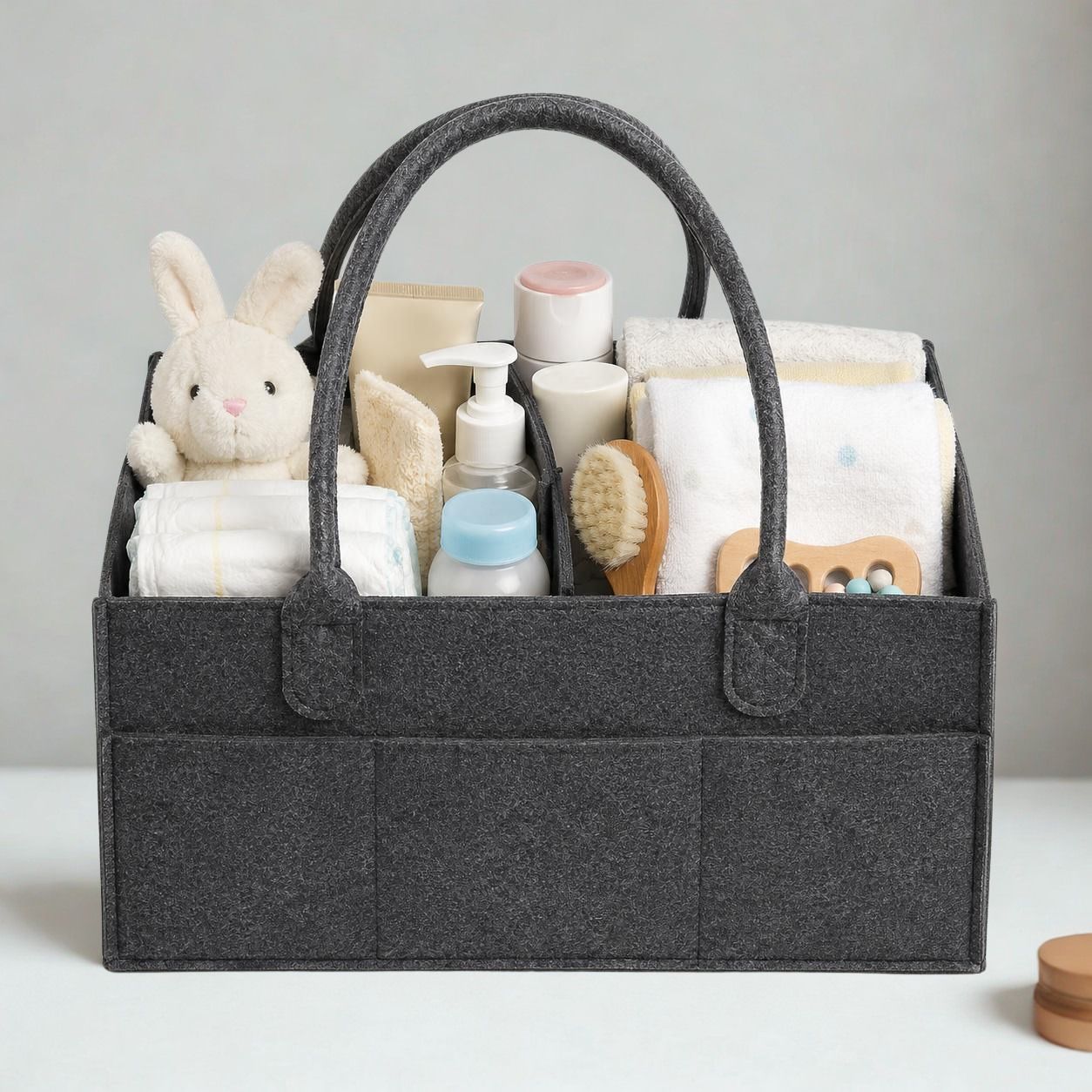 Multi-Purpose Nursery Storage Bin and Car Travel Organizer diaper bag-image-49