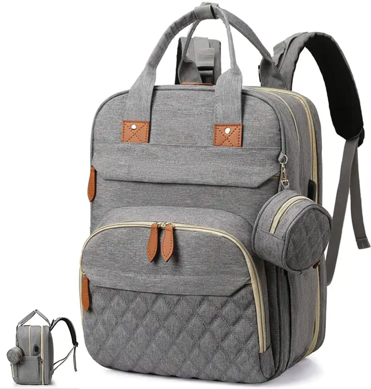 Multipurpose Diaper Bag with Changing Station Diaper Backpack-image-2