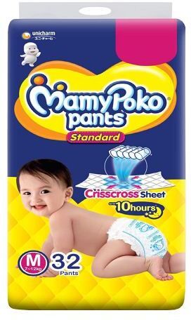 Standard Diapers, Medium size ( M - 32 ) - M (32 Pieces) Diaper Disposal Bin