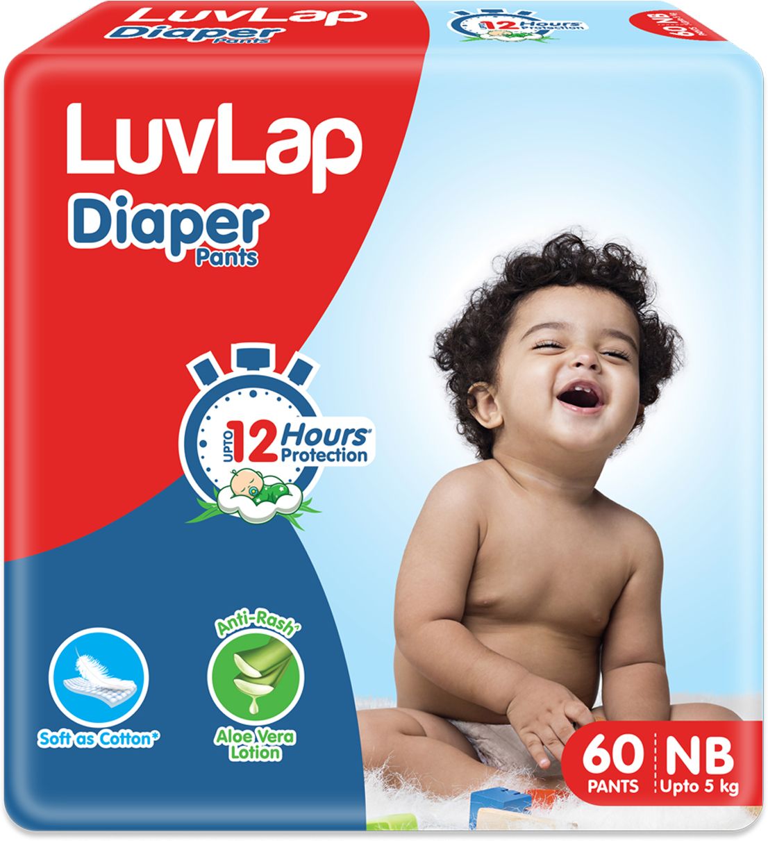 Diaper Pants New Born (NB) 0 to 5kg, 60 Count, Baby Diaper Pants, with Aloe Vera Lotion for Rash Protection, upto 12 Hour protection - New Born-image-12