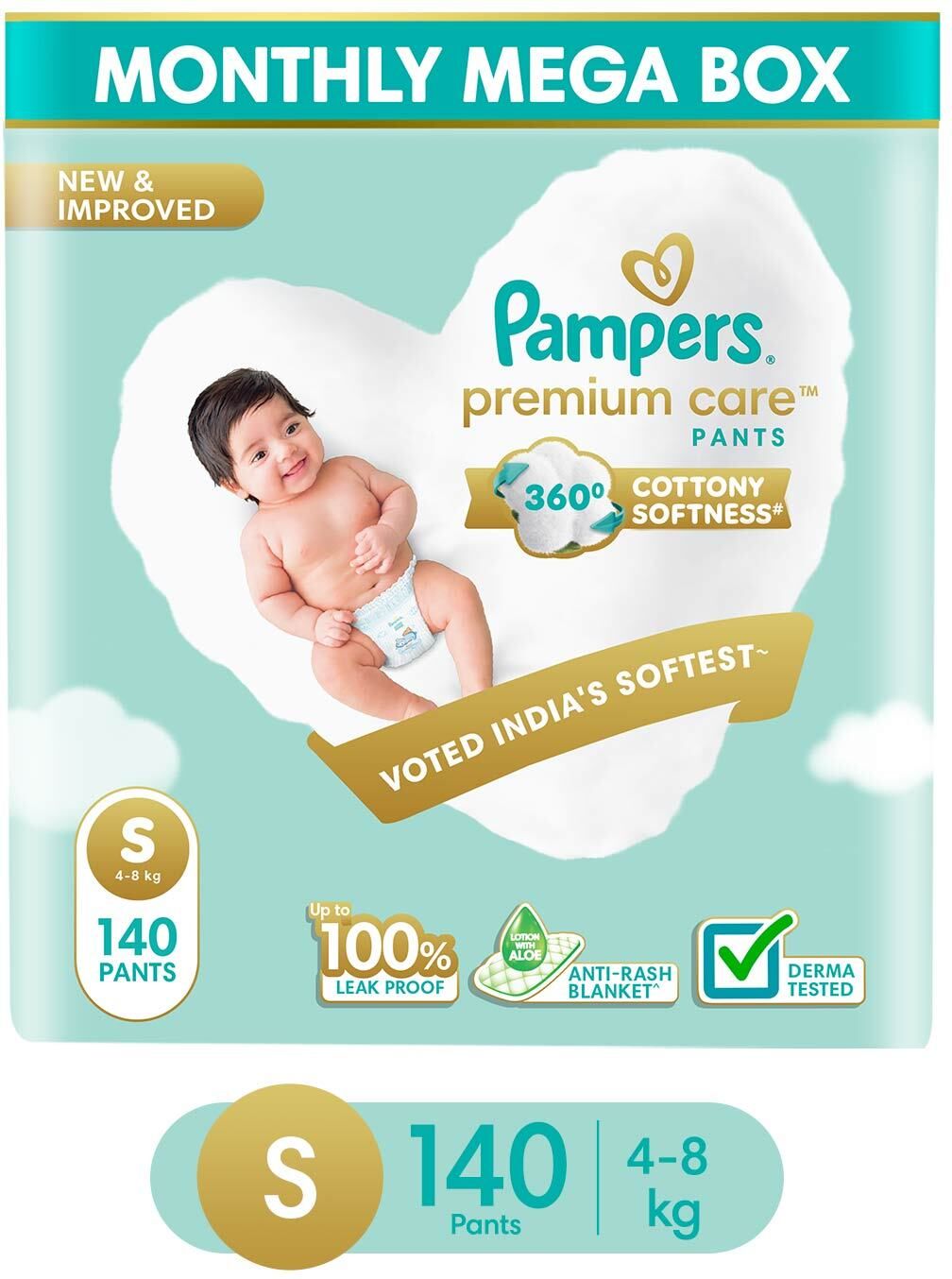 pampers Premium Care Diaper Pants with 360 Cottony Softness - S-picture-0