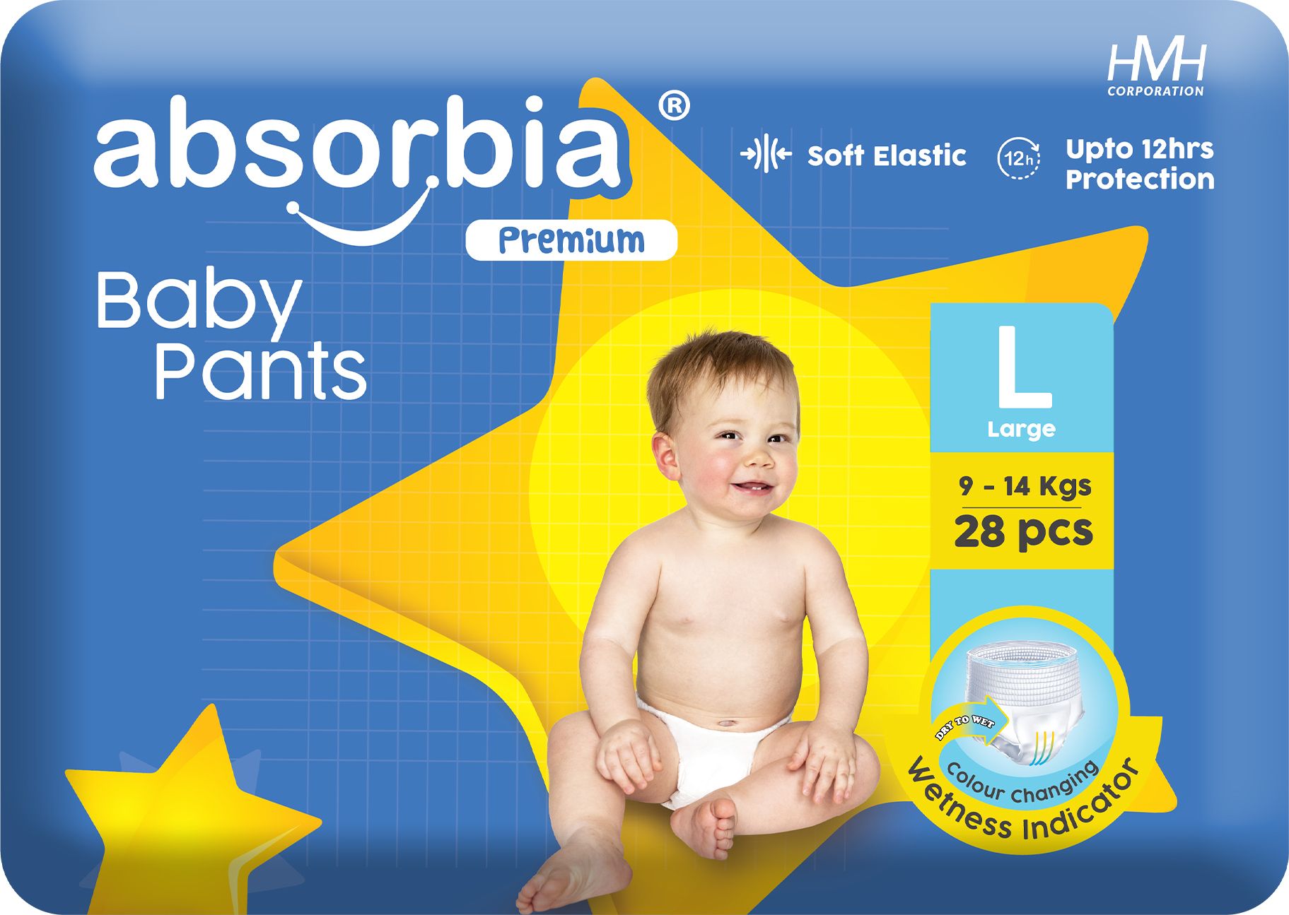 Baby Pant Diaper Large (L) 9-14 Kg, 28s x Pack of 1 | Up to 12Hrs Protection Pant Diapers - L-image-34