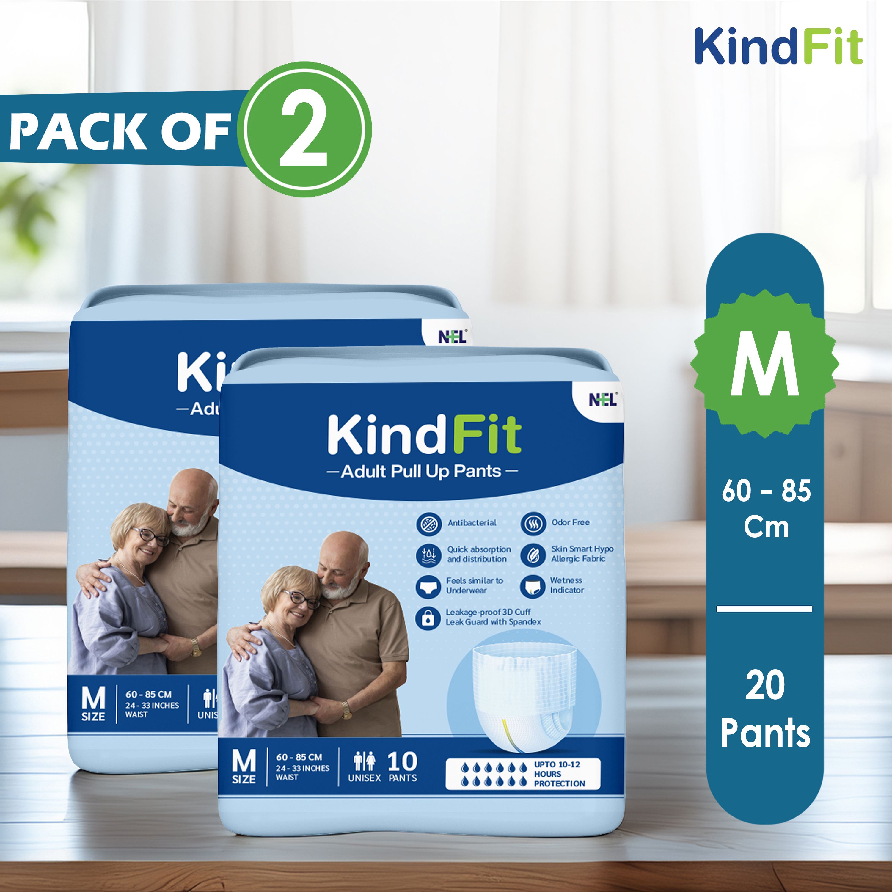 Adult Diaper | Pull-Up Style | Medium | High Absorbency | Pack of 2 Pant Diapers - M-image-25
