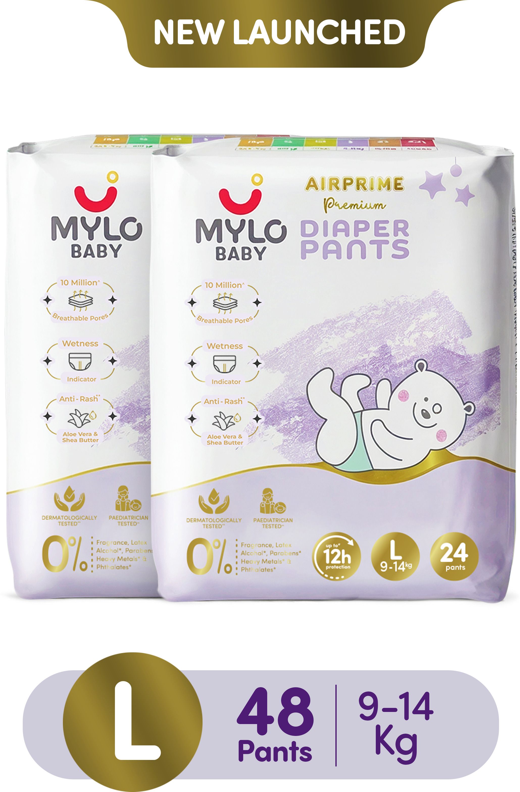 mylo Baby Ultra-Thin and Breathable Premium AIRPRIME Diaper Pants - L-picture-41