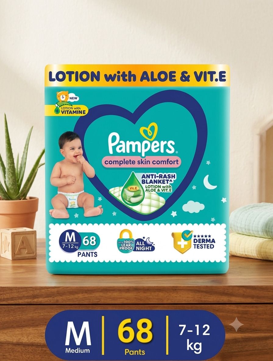 pampers Ultra Soft Baby Leak Protection Diapers for All-Day Comfort Pant Diapers - M-picture-3
