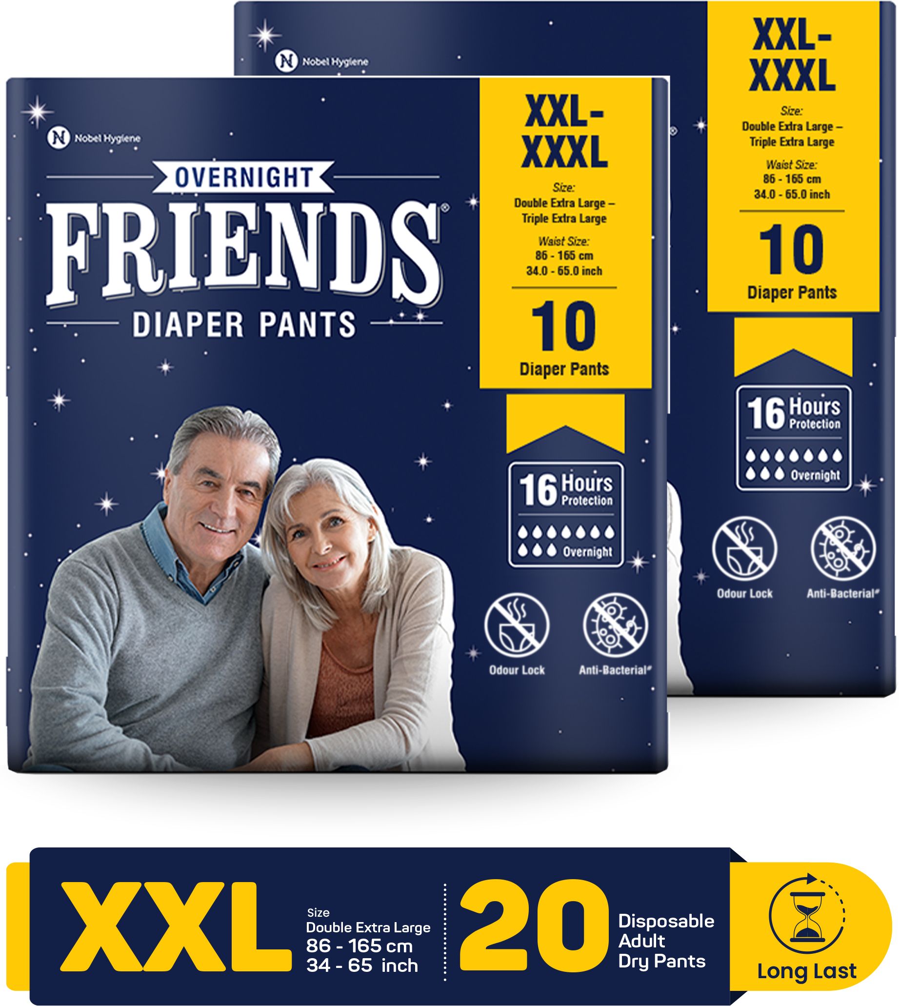 Overnight with odour lock and Anti-Bacterial Absorbent Core Adult Pant Diapers - XXL - XXXL-image-16