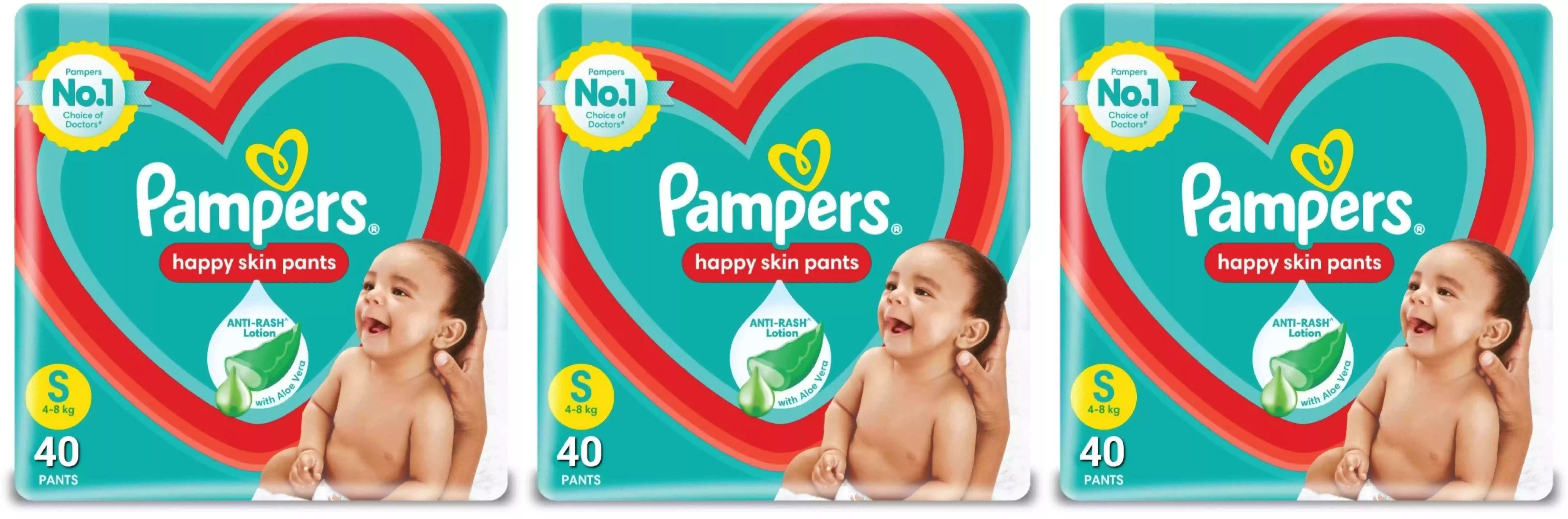 Anti rash lotion with Aloe vera baby Small size diaper pants combo(Pack of 3) - S-image-23