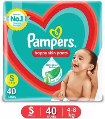 pampers Small size baby diapers 40 diaper, Lotion with Aloe Vera pack of 40pc - S-picture-45