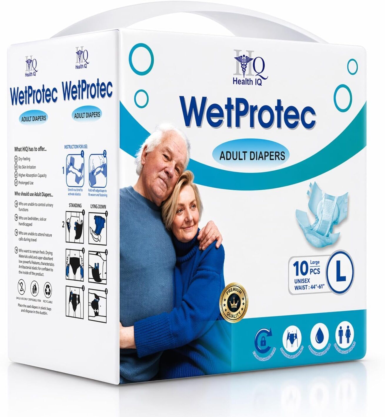 Adult Diaper M Size Tape | Unisex | Leakproof | Waist 28-42 inch | Adult Diapers - L-image-10