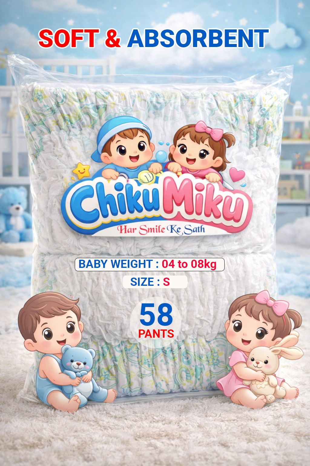 Easy Diaper Pants with Rash Protection and 3x Faster absorption Technology_S_52 Pant Diapers - S-image-5