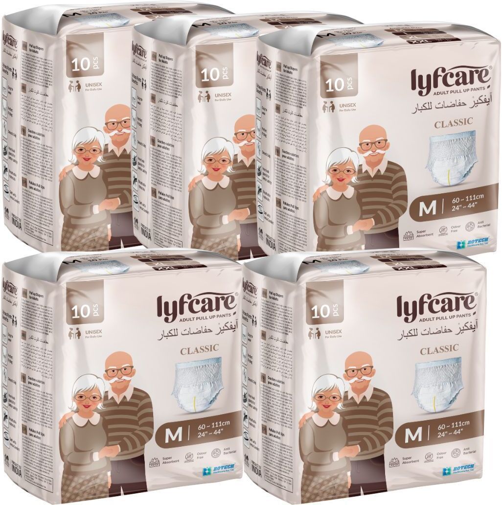 lyfcare Classic Pull-Up Pants | Waist Size (24-44 Inch) Adult Diapers - M-picture-23