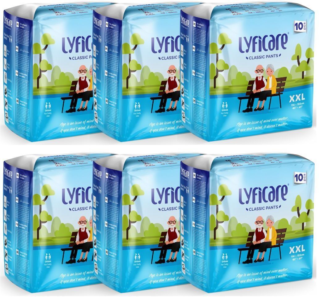 lyficare Classic Pants | Waist Size (45-61 Inch) Adult Diapers - XXL-picture-27