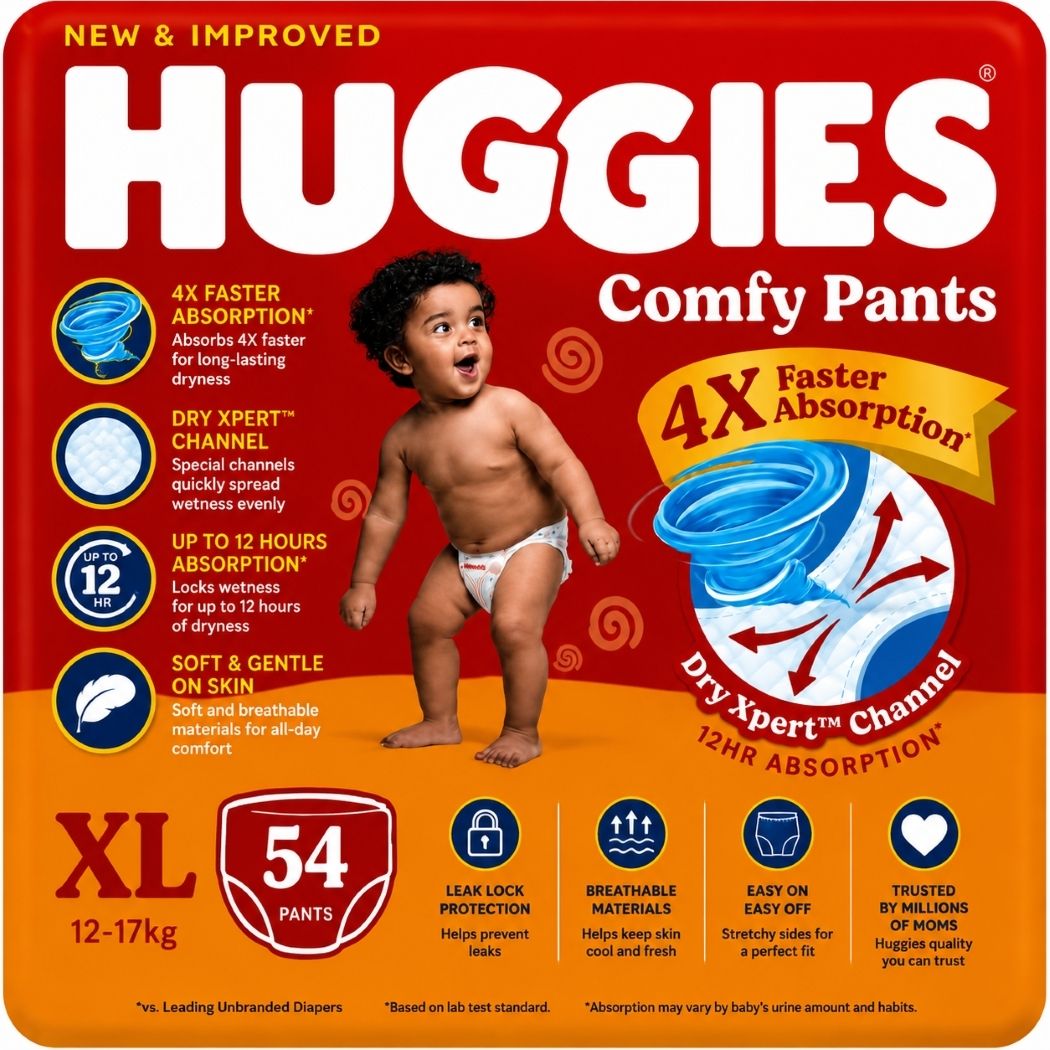 Comfy Pants Baby Diaper Pants with Dry Xpert Channel Pant Diapers - XL-image-45