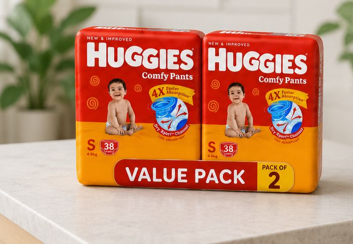 Comfy Baby Diaper Pants Pack of 2 Small Size 38 Pant Diapers - S-image-17