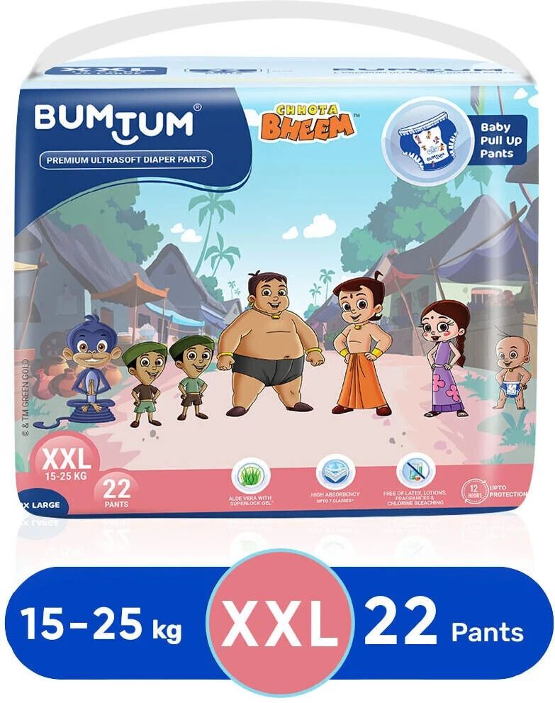 Chhota Bheem Premium Baby Pull-Up Diaper Pants with Aloe Vera,Wetness Indicator and 12 Hours Absorption - XXLarge - XXL-image-30