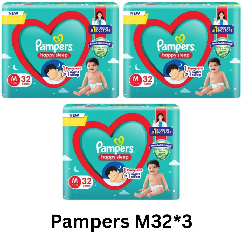 pampers Happy Skin Pants, With Anti Rash Lotion - Value Packs - M-picture-2