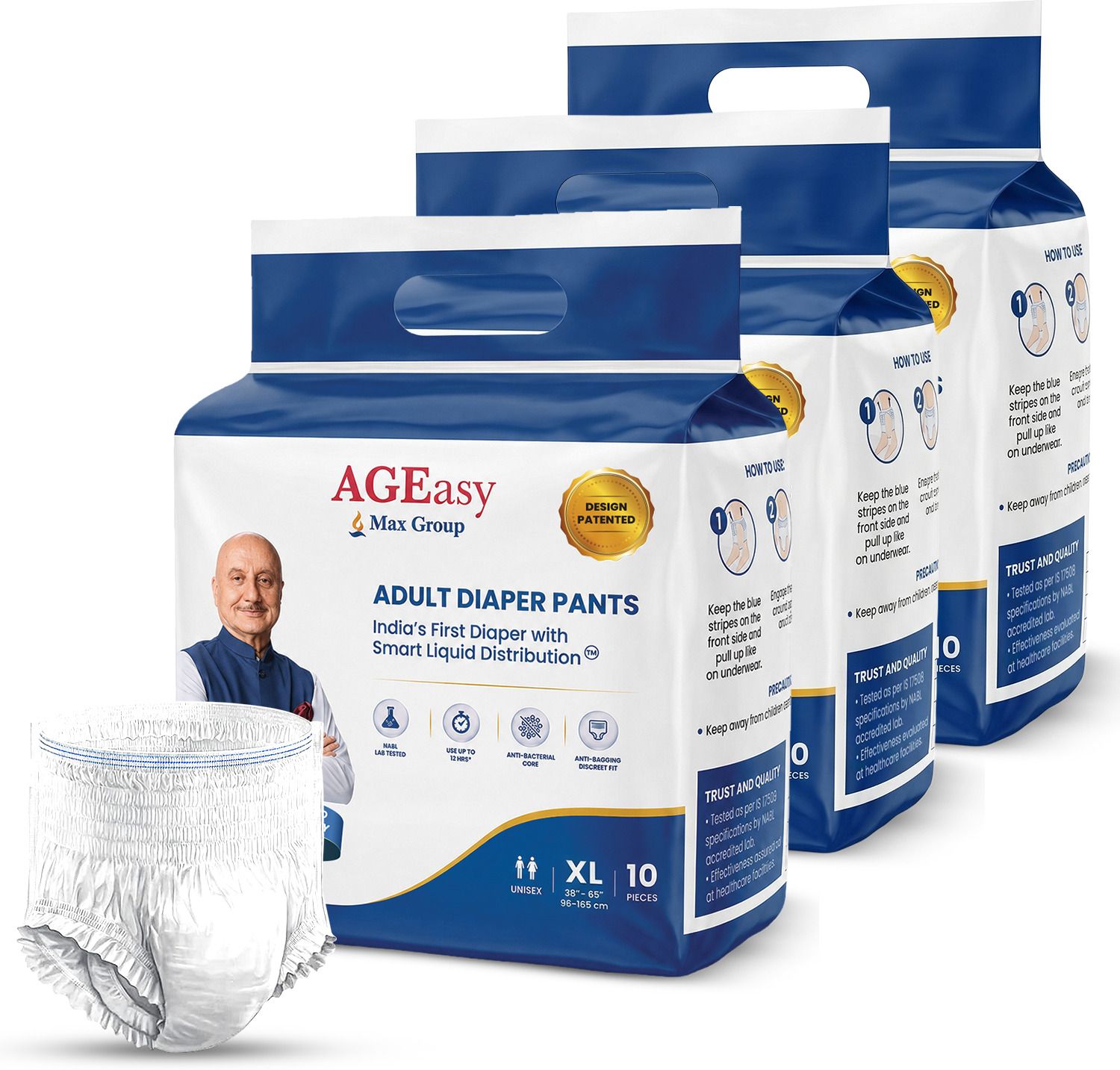 (Max Group)Adult Diaper Pant, 12-Hour Absorption, Antibacterial, Odor Control Adult Diapers - XL-image-39