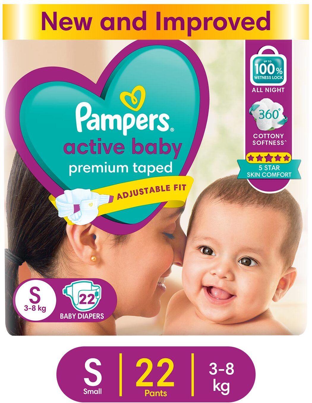pampers Active Baby Taped Diapers with Adjustable Fit - S-picture-11