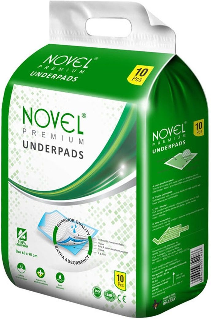novel Absorbent Disposable Under Pads 10"s Sweat Pads (Pack of 1) Adult Diapers - L-picture-40