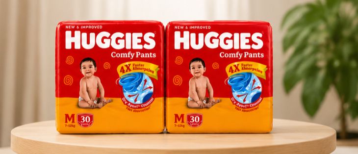 Comfy Pants M Size Twin Value Pack 60 Baby Diapers | Pant Diapers - M-image-0