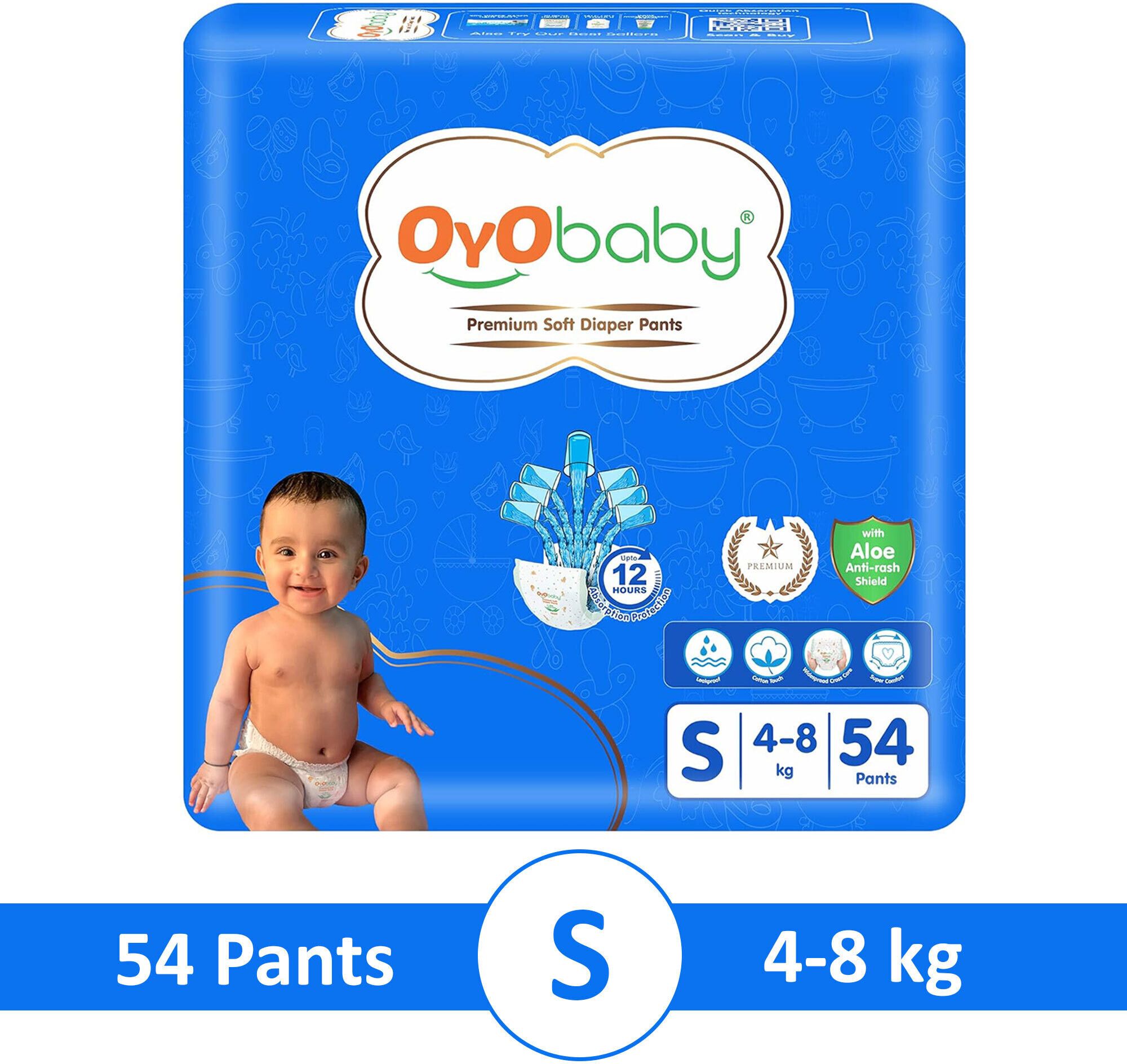 oyo baby Extra Absorb Pants, Baby Pull-Up Diaper Pants - S-picture-47