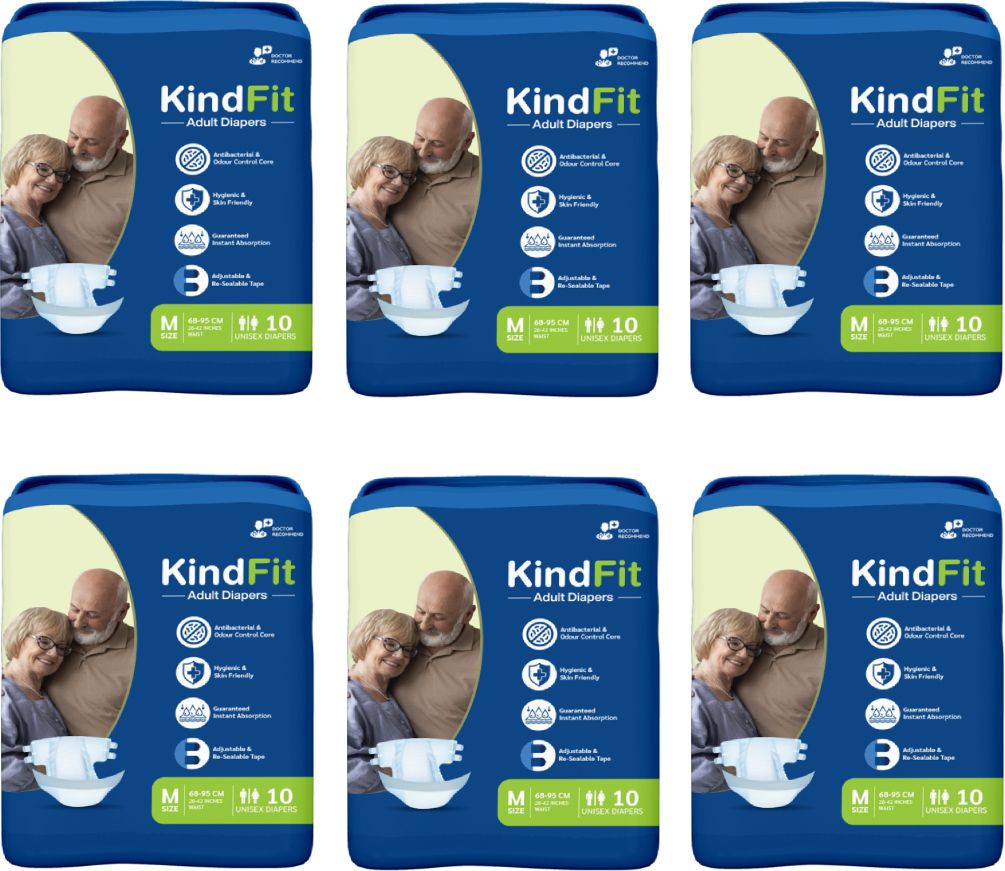 Tape Style Adult Diapers, Medium, Pack of 6 (60 units) Adult Diapers - M-image-28