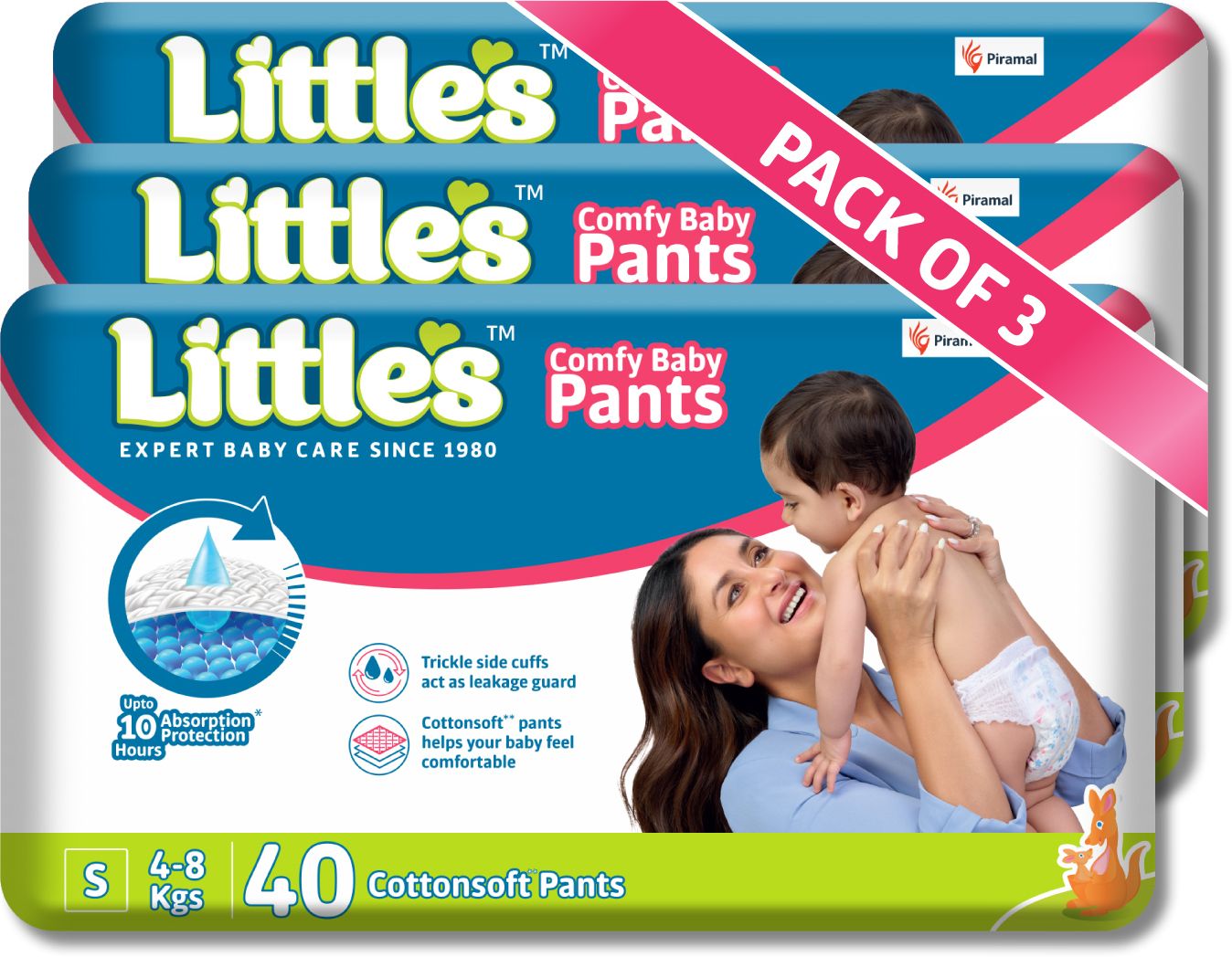 little's Comfy Baby Pants, Standard, Small, 40 Count With 10 Hours Absorption Protection - S-picture-49