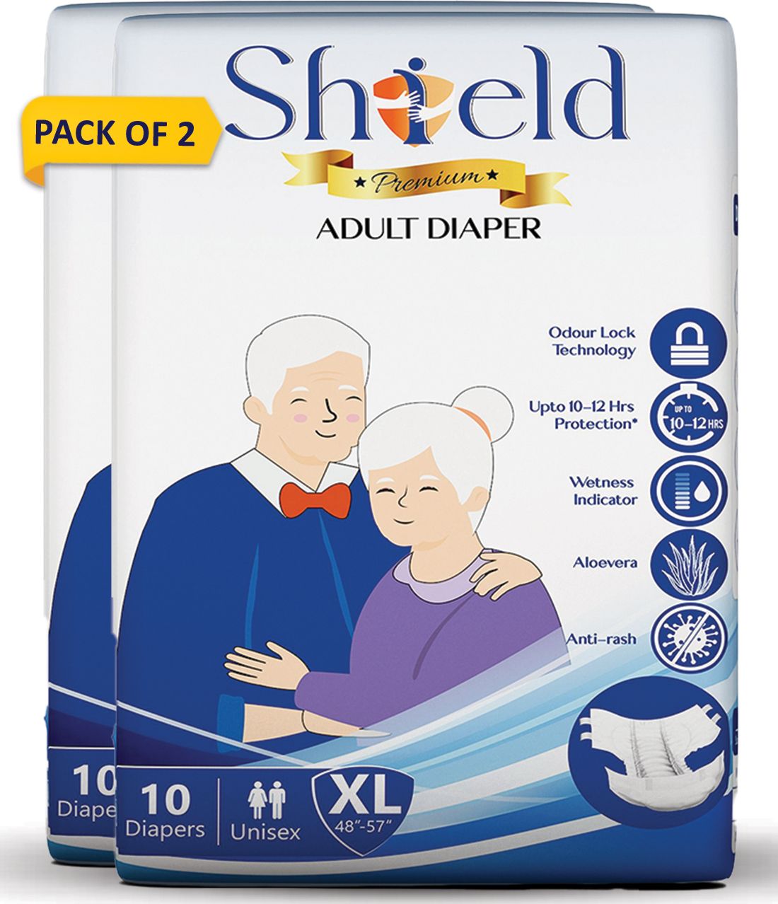 Premium Tape Style | Pack of 2 | Adult Diapers - XL-image-12