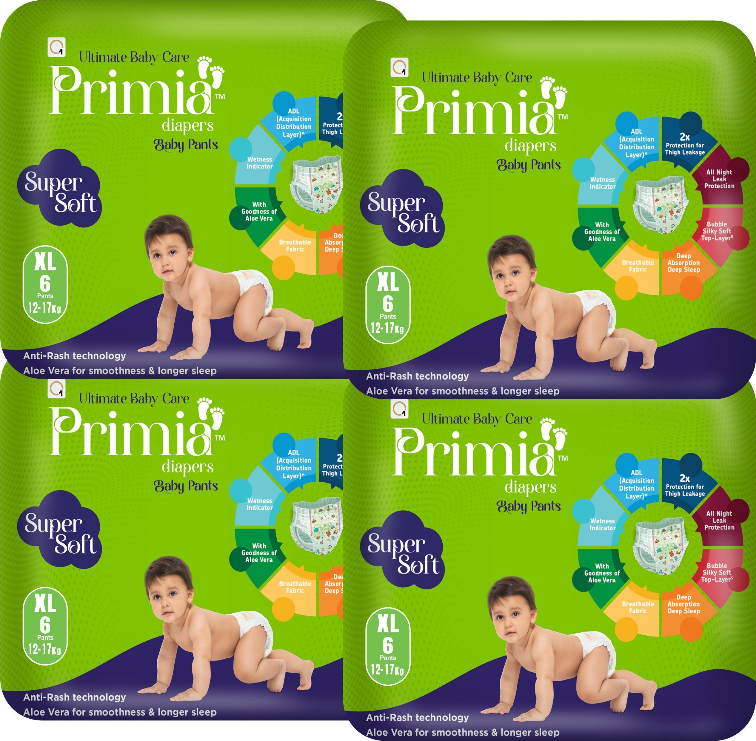 Diaper with Aloe Vera and Anti - Rash Technology I Up to 12 Hours I 12- 17 kg I Pant Diapers - XL-image-8