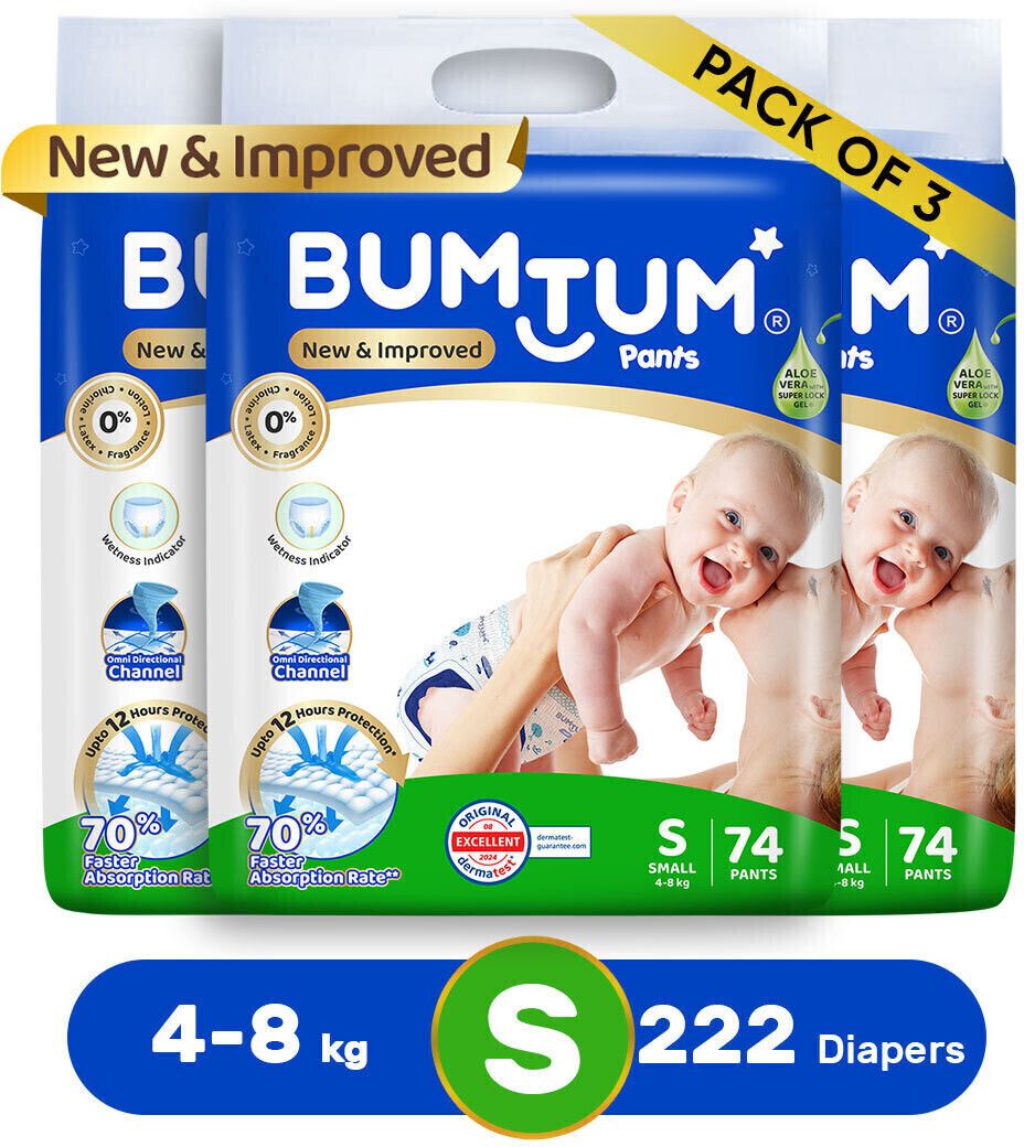 bumtum Ultra Soft Baby 222 Diaper-Pants with Leakage Protection - S-picture-26