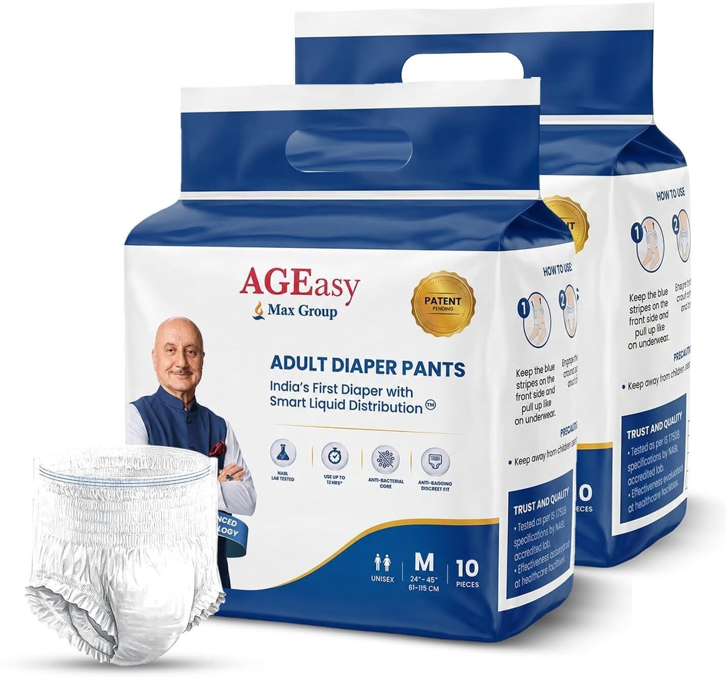 ageasy (Max Group)Adult Diaper Pant, 12-Hour Absorption, Antibacterial, Odor Control, Adult Diapers - M-picture-32