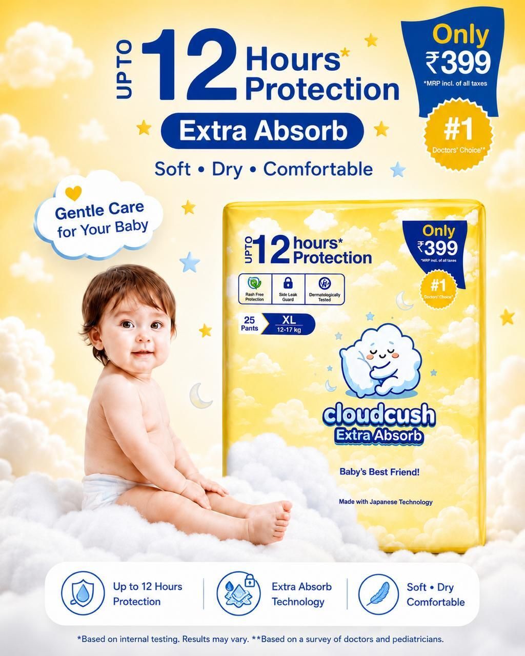 Extra Absorb Diaper Pants XL 25 Ultra Soft Layer |Premium Green ADL Pant Diapers - XL-image-9