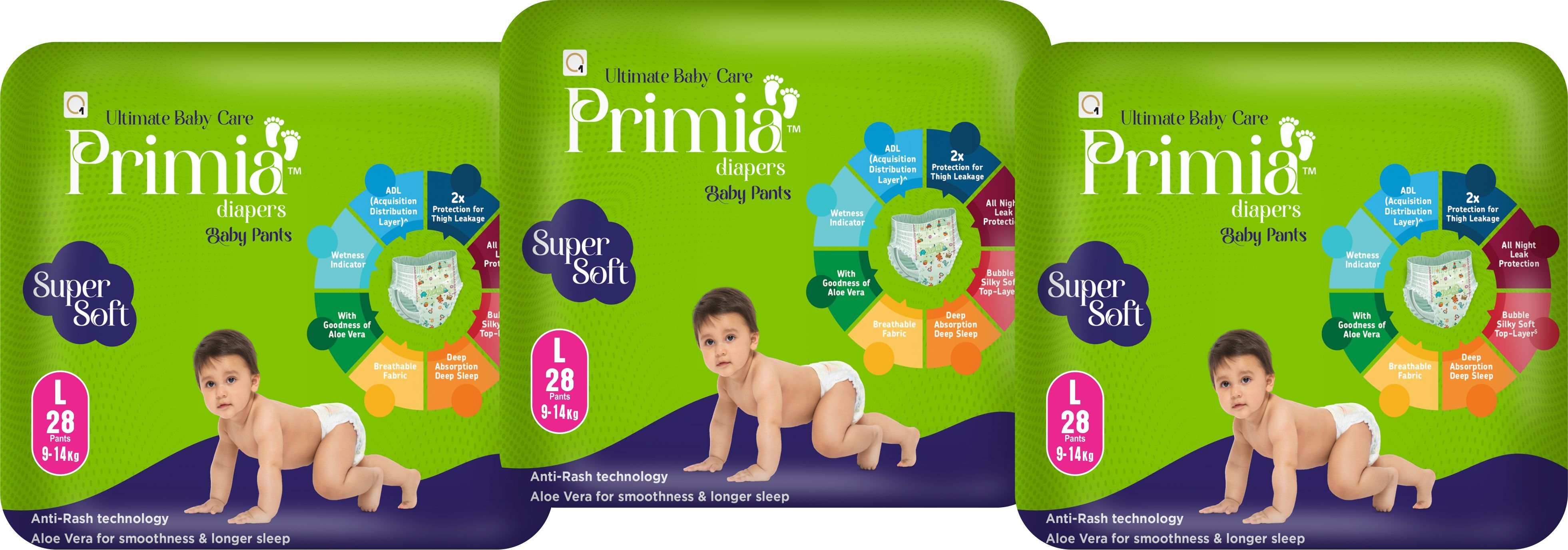Diaper with Aloe Vera & Anti - Rash Technology I Up to 12 Hours I 09- 14 kg I Pant Diapers - L-image-42