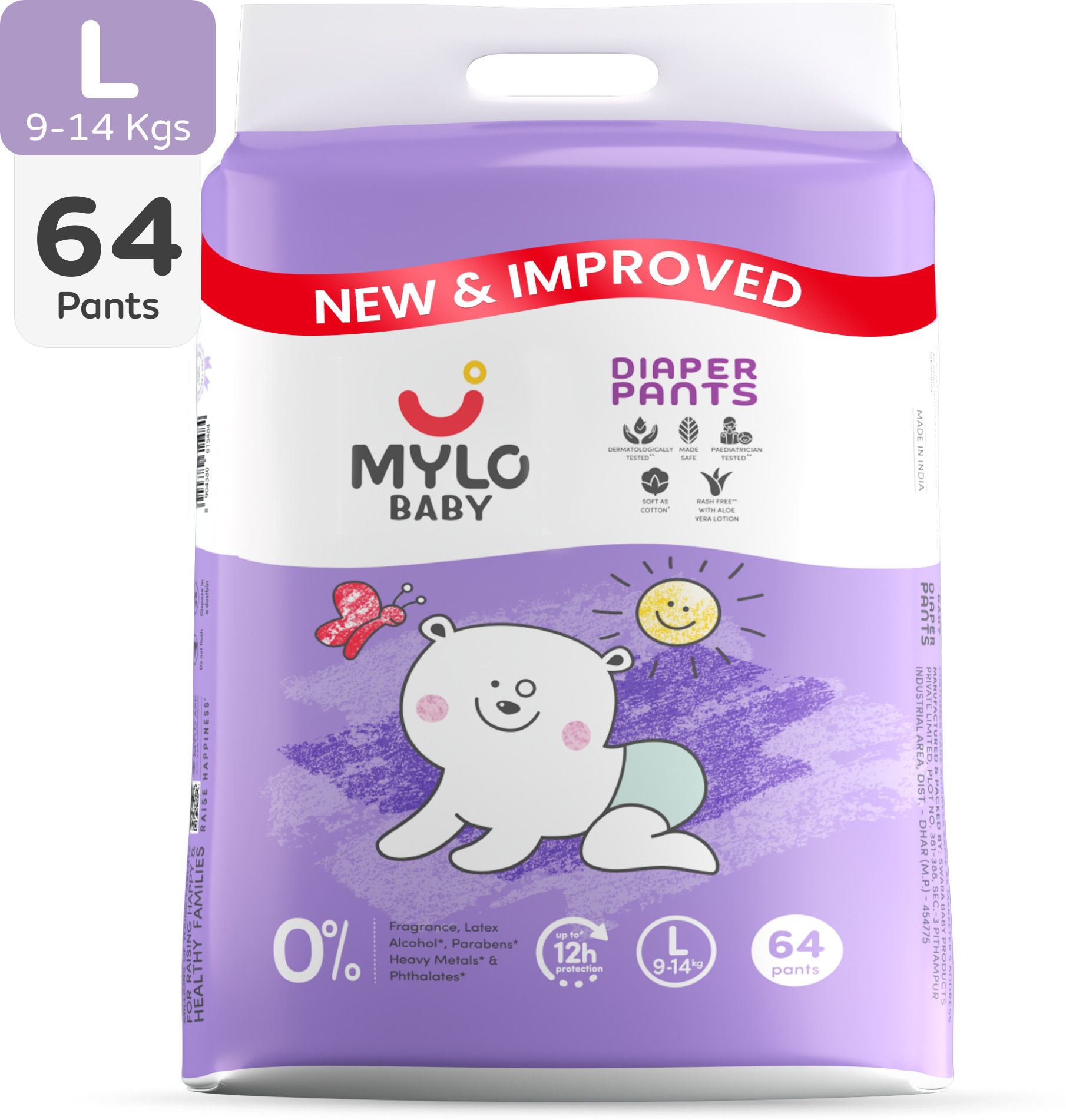 mylo Baby Diaper Pants|Super Absorbent with Aloe Vera|Leak Proof|Anti Rash|Jumbo Pack - L-picture-13
