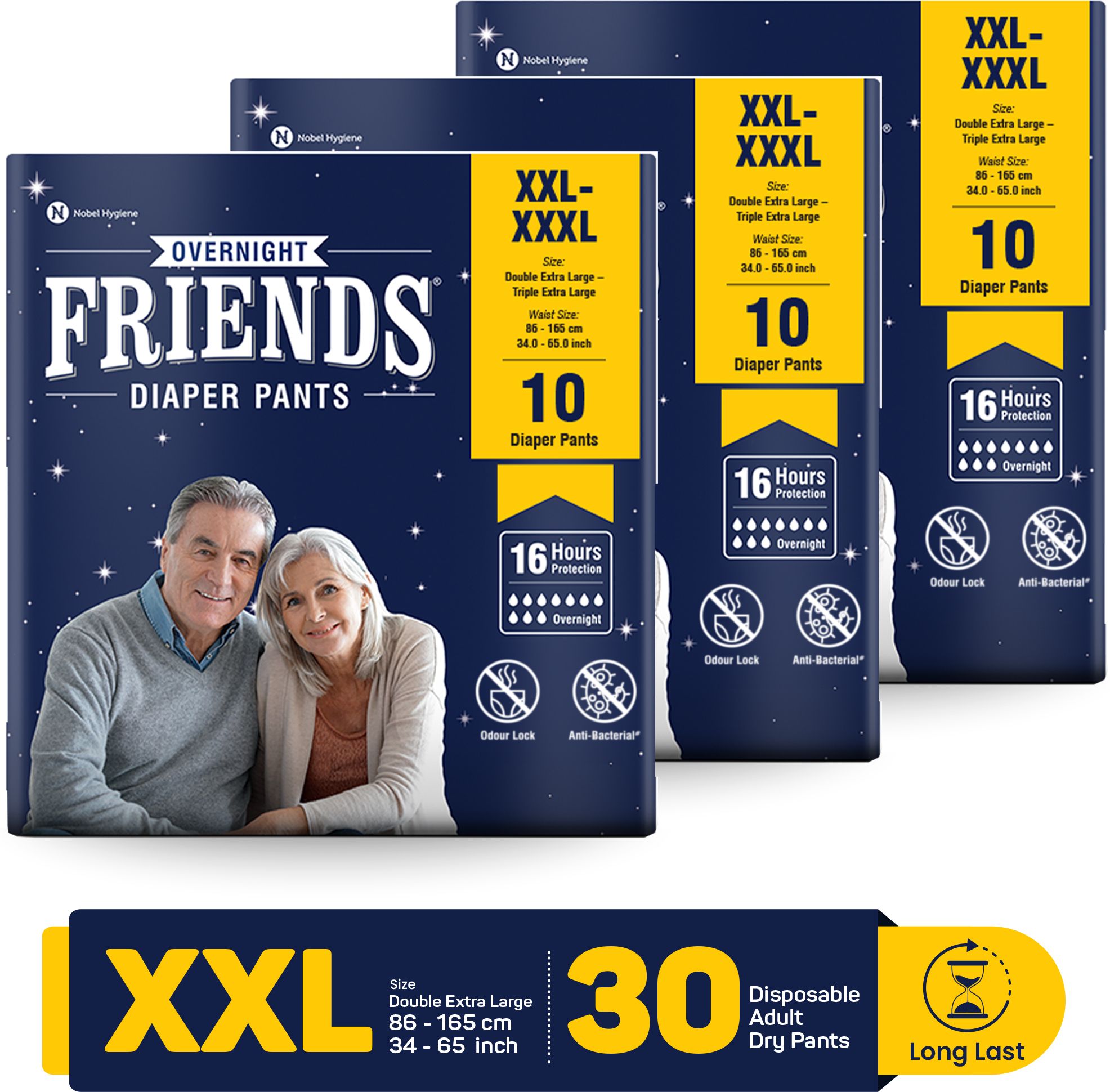 Overnight with odour lock and Anti-Bacterial Absorbent Core Adult Pant Diapers - XXL - XXXL-image-15