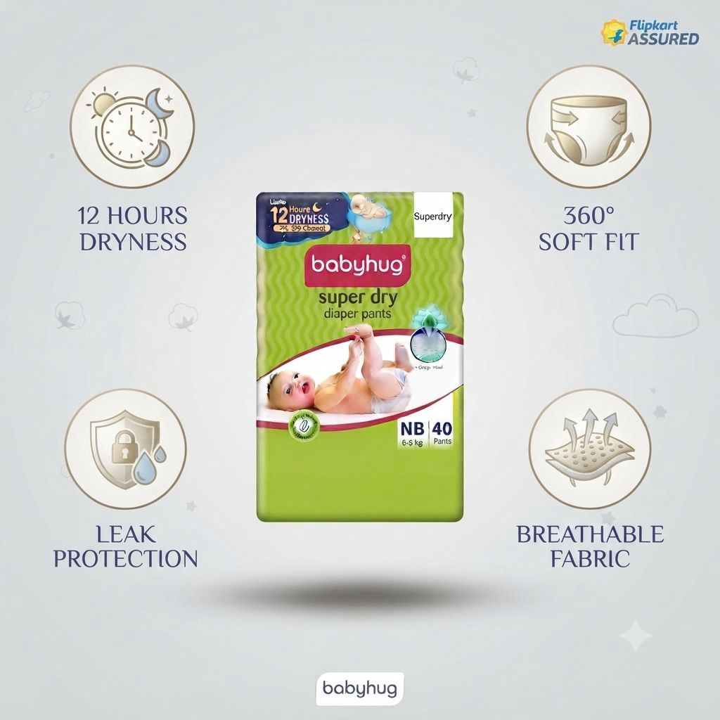 Baby Superdry Newborn Pant Style NB-40 Baby infant leakproof overnight diapers Pant Diapers - New Born-image-35