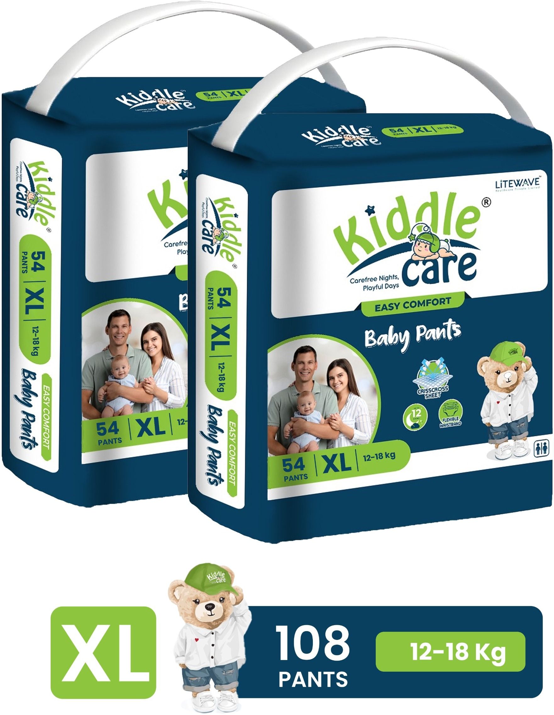 Baby Diaper Pants Up to 12Hrs Protection |Extra Large (XL)| 12-18 Kg | Pack of 2 - XL-image-20
