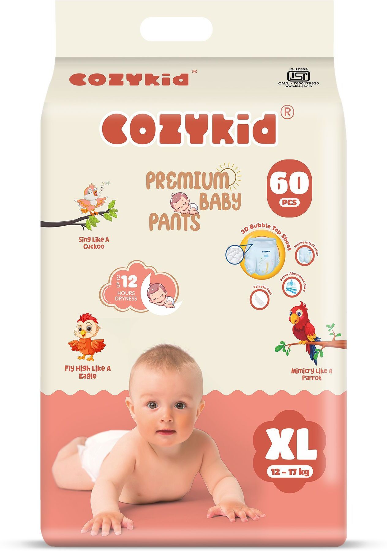 cozykid Easy Dry Pull-Up Diaper Pants with Rash Protection &12 hrs leakage protection - XL-picture-19