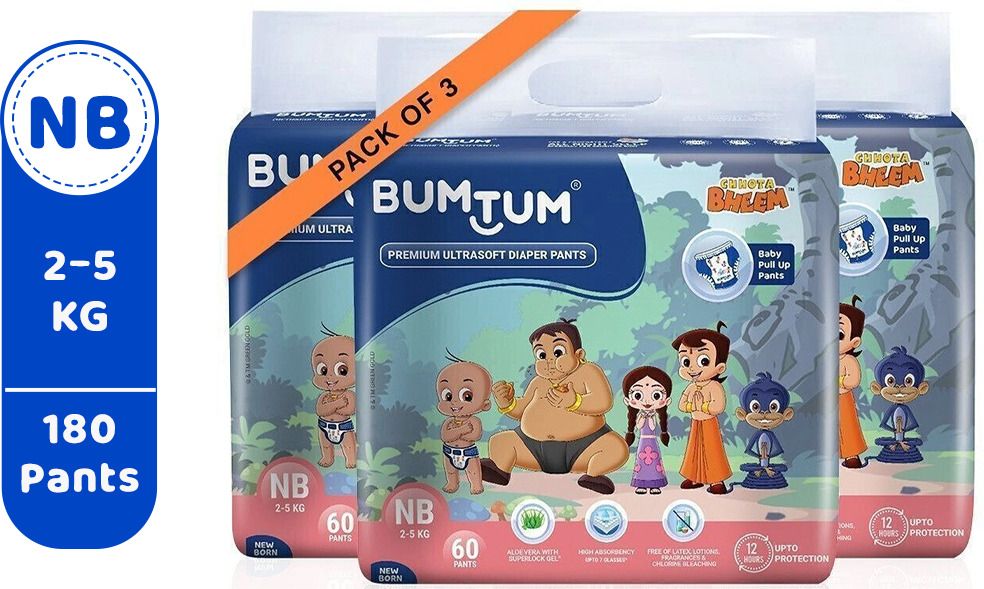 Chota Bheem Baby Diaper Pants with Leakage Protection Pant Diapers - New Born-image-27