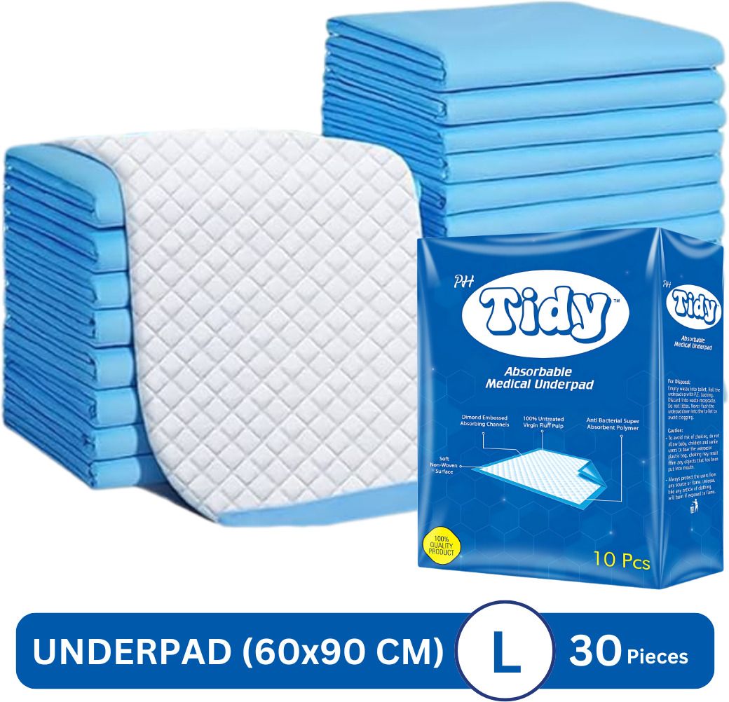 Disposable, Soft and Super Absorbent Underpads | (60x90 CM) | Pack of 3 | Adult Diapers - L-image-29